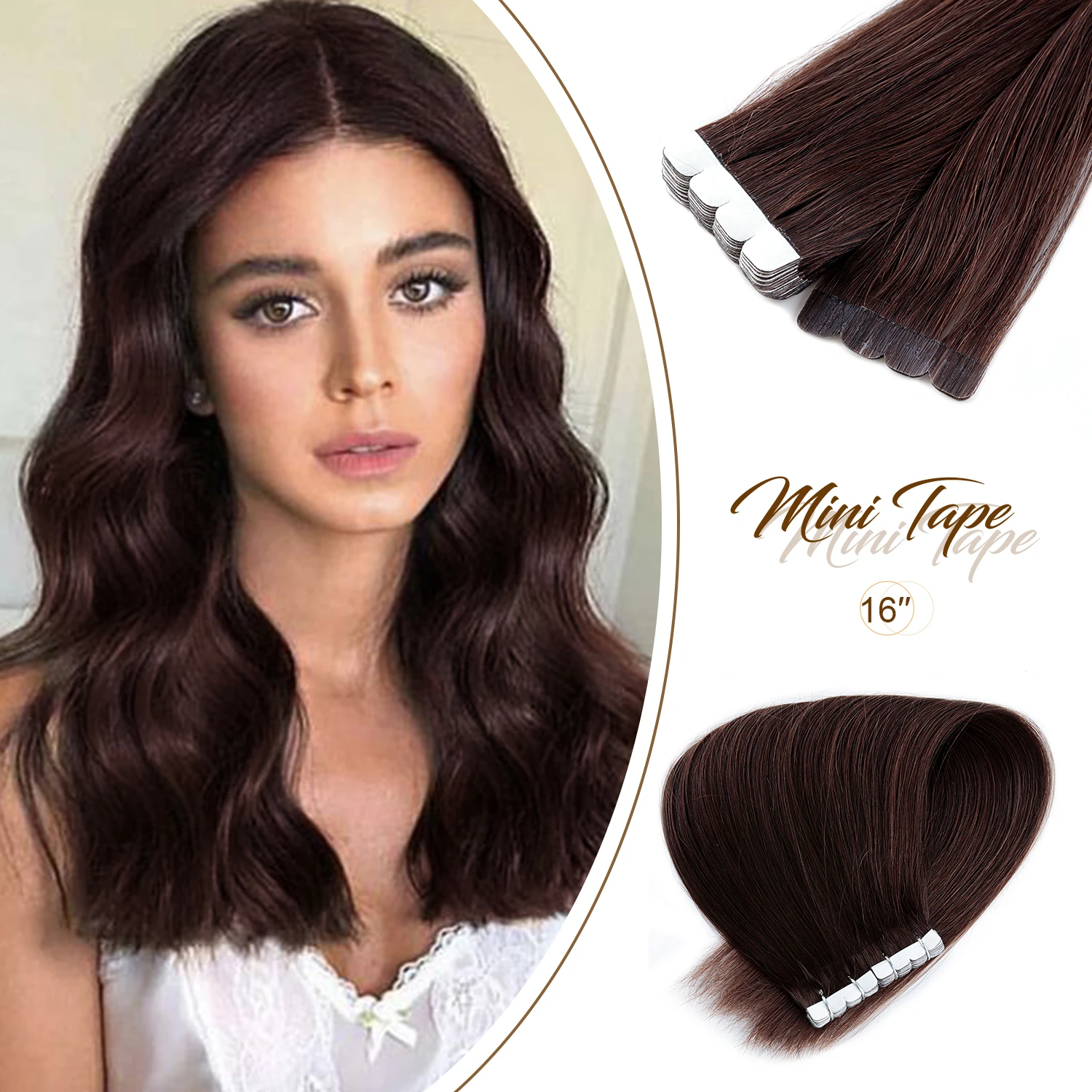 Neitsi мини лента для наращивания человеческих волос 12 &quot16" 20 &quotNon Remy