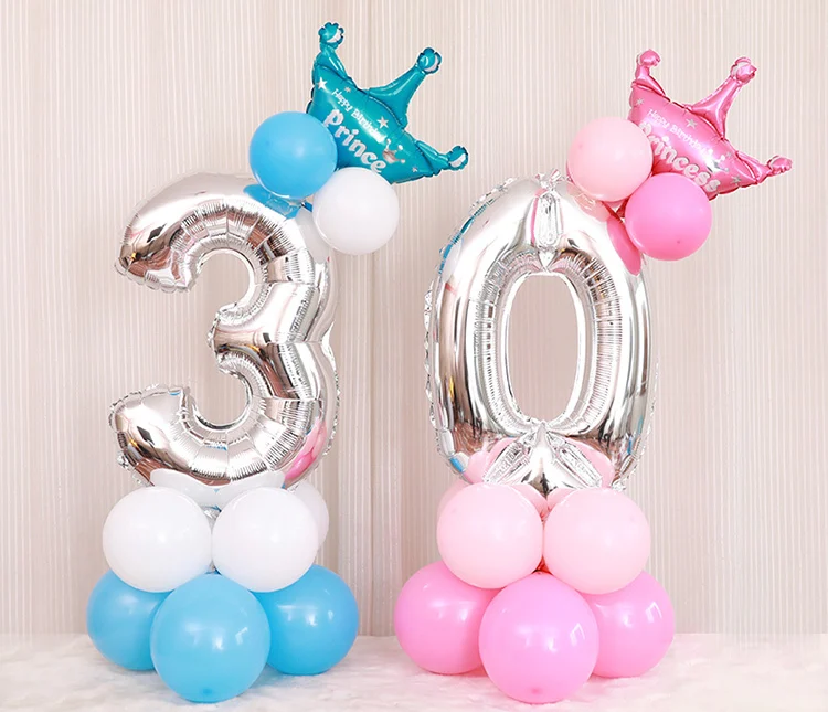 Воздушные шары 13 шт. 32 дюймов babyshower девочка и мальчик вечерние поставки детские игрушки номер фольга s С Днем Рождения вечерние образования детей