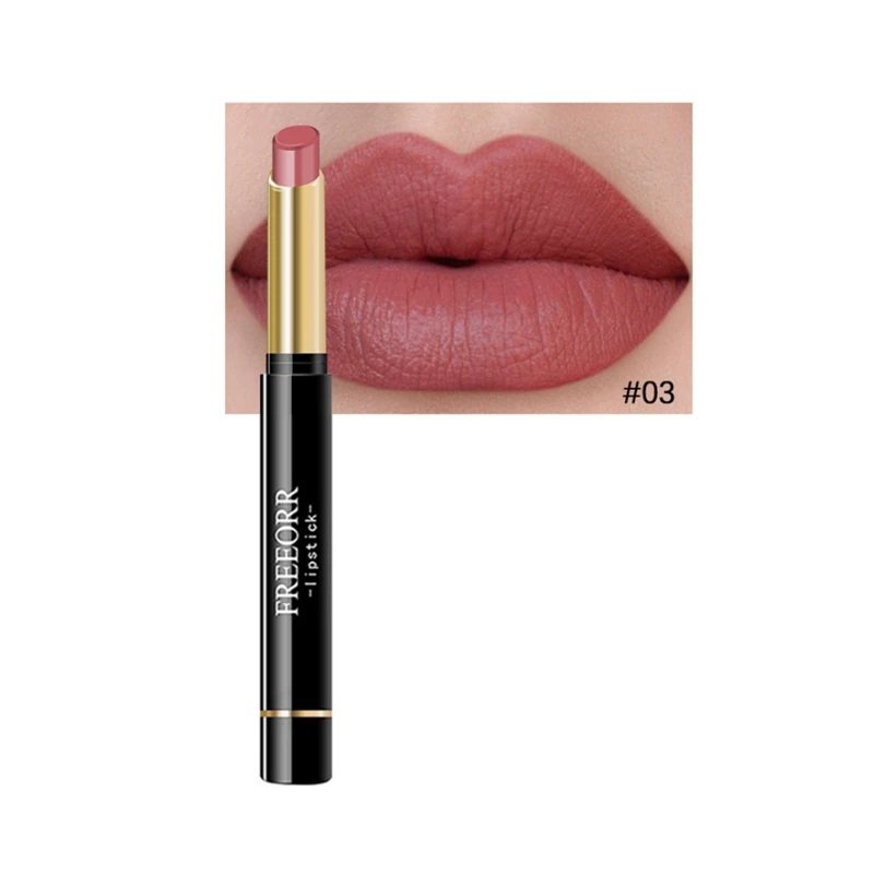 12 Colors Lipstick Waterproof Non-stick Cup Long Lasting Matte Velvet Lipstick Make-up 3.2g
