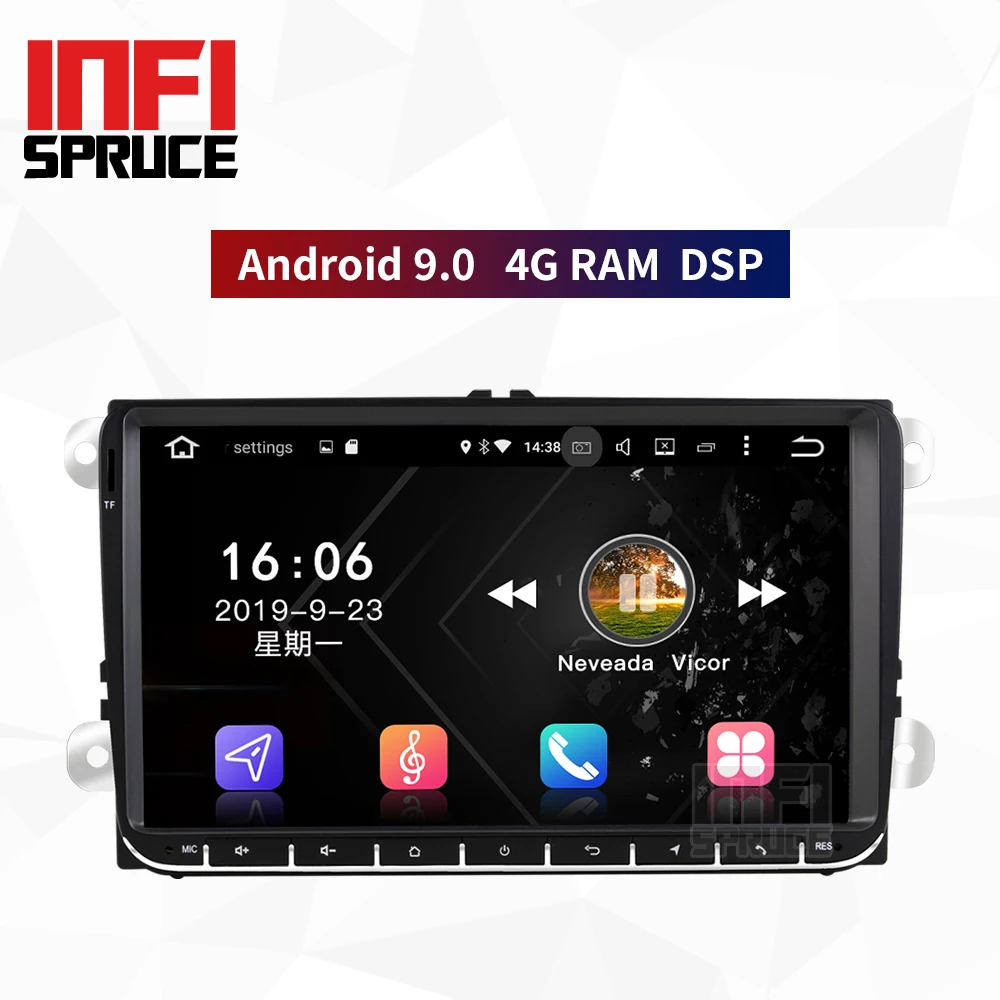 Автомагнитола 4G для vw golf tiguan polo Skoda Fabia octavia Superb Yeti Seat Leon Toledo Rapid Roomster AMAROK Android 9 |