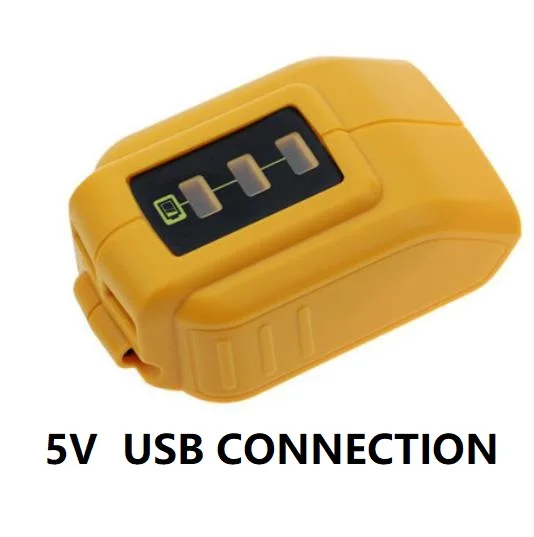 12 В DC+ 5 В USB зарядное устройство адаптер питания преобразования для DCB090 DEWALT 14,4 в 18 в 20 в литий-ионный аккумулятор портативный источник питания - Цвет: For USB