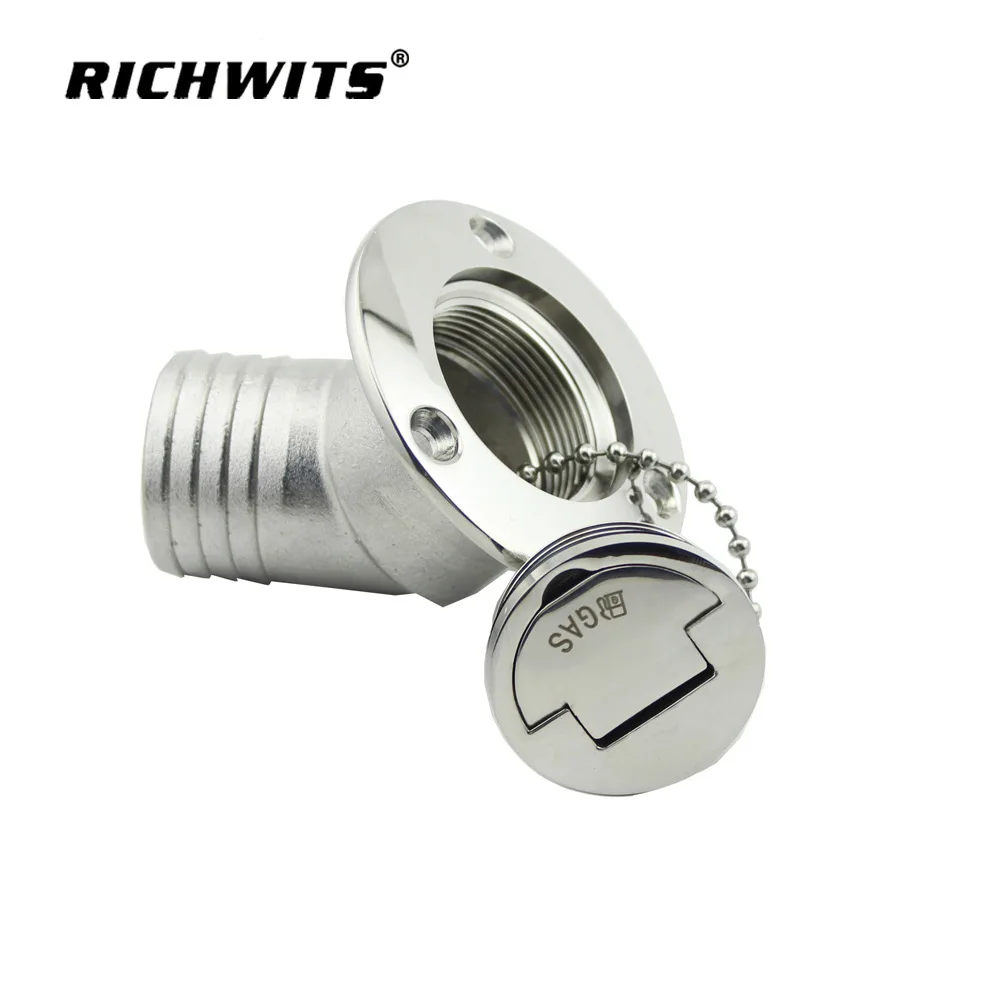 

Richwits 316 Stainless Steel Bending Gas Cover Small Flip Cover Yacht Tank Water Inlet Water Hatch Cover
