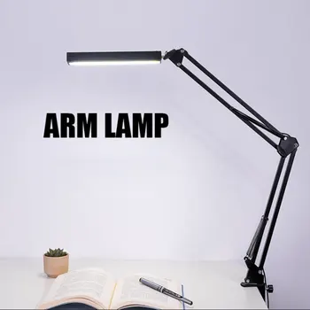 

Long Arm Desk Lamp Clip Office Led Desk Lamp Eye-protected Long Life Book Lamp For Bedroom Led Light Transparent Board Apr9