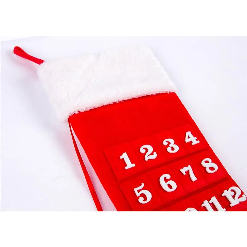 Рождественский носок DIY Advent украшение для календаря Очаровательная Праздничная стена висячий обратный отсчет календарь Рождество банкет A35