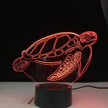 

3D Led Night Light Touch Sensor 7 Color Changing Decorative Lamp Children Kids Baby Kit Nightlight Sea Turtle Lamp Drop ship