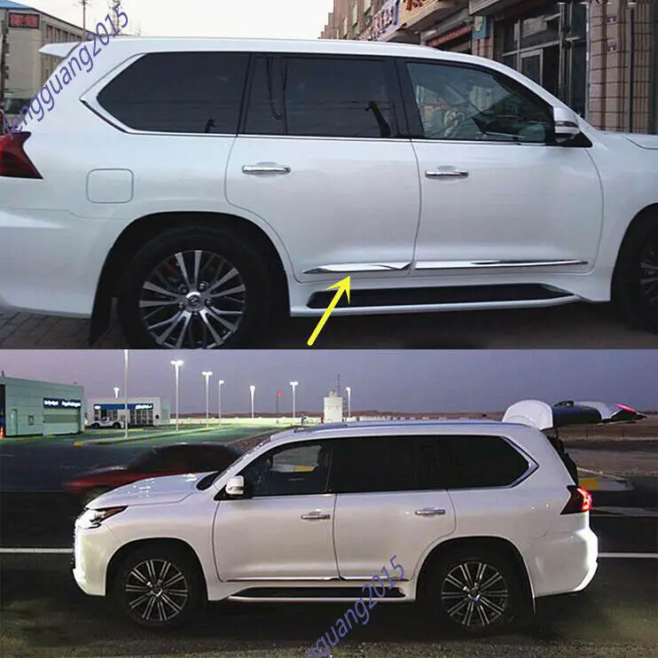 Для Toyota LEXUS LX570- 4X ABS Хромированная Боковая дверь корпус рельефная Накладка для отделки автомобиля модификация автомобиля аксессуары