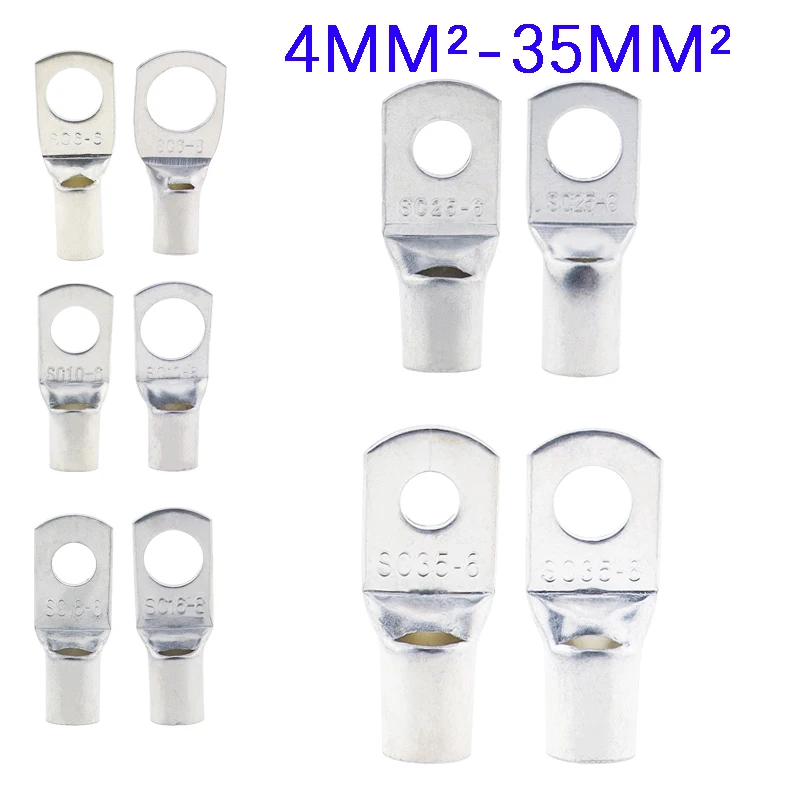 Lot De 10 Cosses De Câble En Cuivre 2/0 AWG - Anneau 3/8" (M10), Pour Calibre 00, Connexions Batteries Robustes