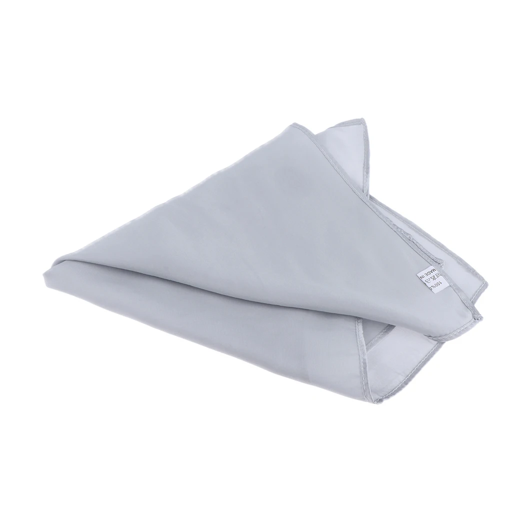 Men’s Gentle Pure Mulberry Silk Pocket Square Plain Solid Handkerchief Variety Colors 