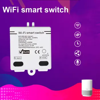 

Home Electric Module Remote Control 2.4GHz Easy Apply Wifi Switch Single Way Timer Smart Multiple Modes ABS Wireless Automation