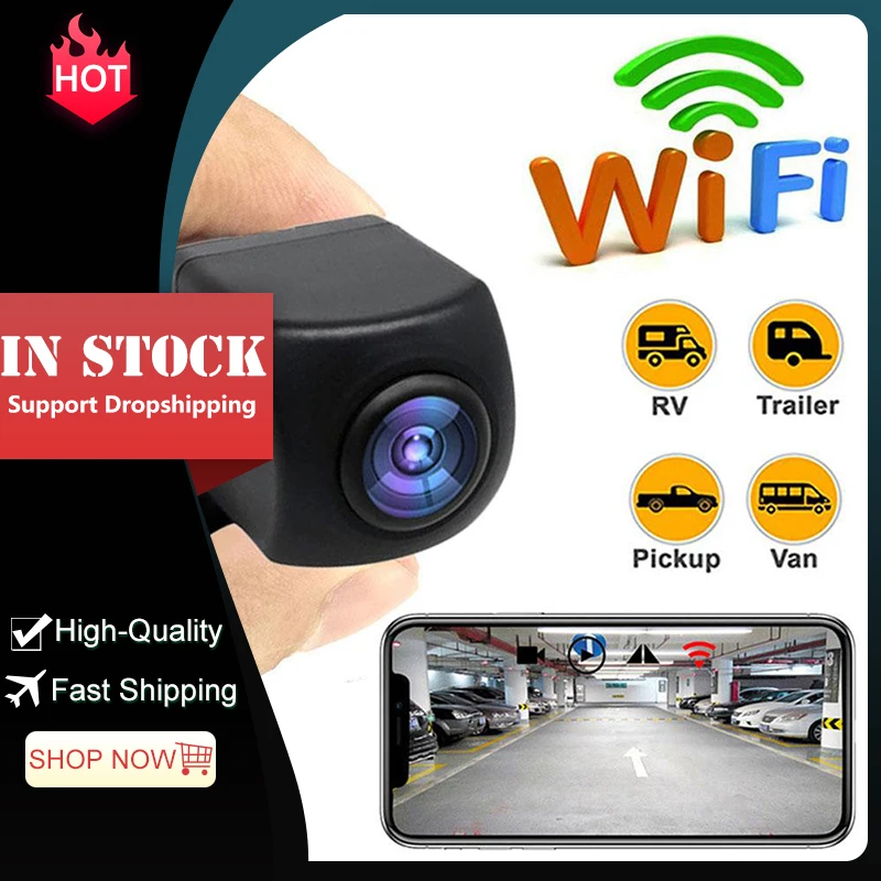 Беспроводная камера заднего вида HD 1080P Wi-Fi широкоугольная водонепроницаемая IP67 |