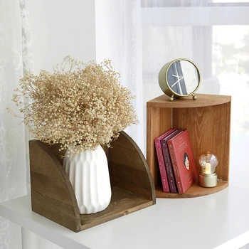 

simple small primitive solid wood shelf display