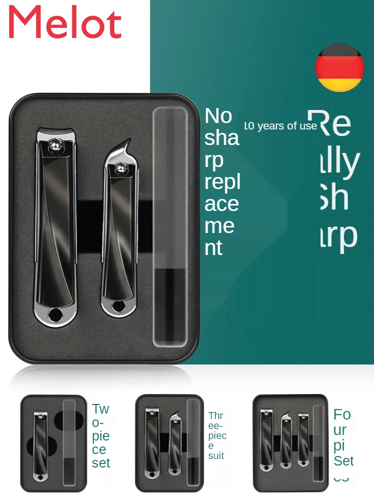 

Anti-Splash Nail Scissor Set Nail Clippers Three-Piece Set Original High-End Household Single High-End Pliers