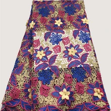 Приятная для кожи первоклассная аккуратная вышивка гипюровое кружево мягкий Африканский шнур кружевная ткань нигерийская Гана Дубай торжество швейное платье