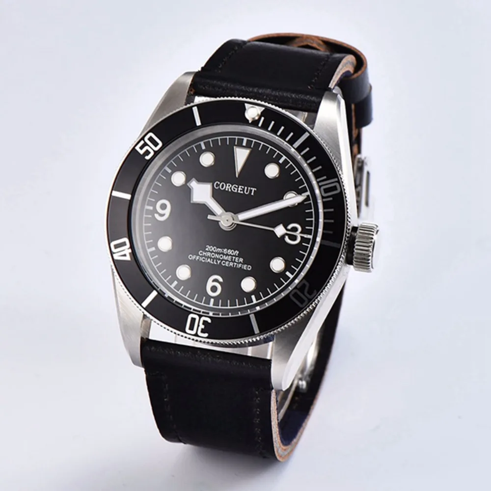 

sapphire crystal corgeut luxury top brand Men Watch leather 41mm swim fashion sport Seagul Automatic Mechanical