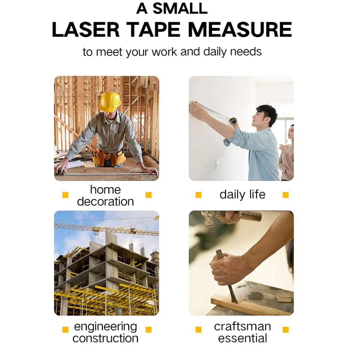 4 in 1 40M Laser Rangefinder Digital 5M Tape Measure Distance Meter Portable Range Finder Infrared Construction Gauging Tool 4 in 1 40M Laser Rangefinder Digital 5M Tape Measure Distance Meter Portable Range Finder Infrared Construction Gauging Tool