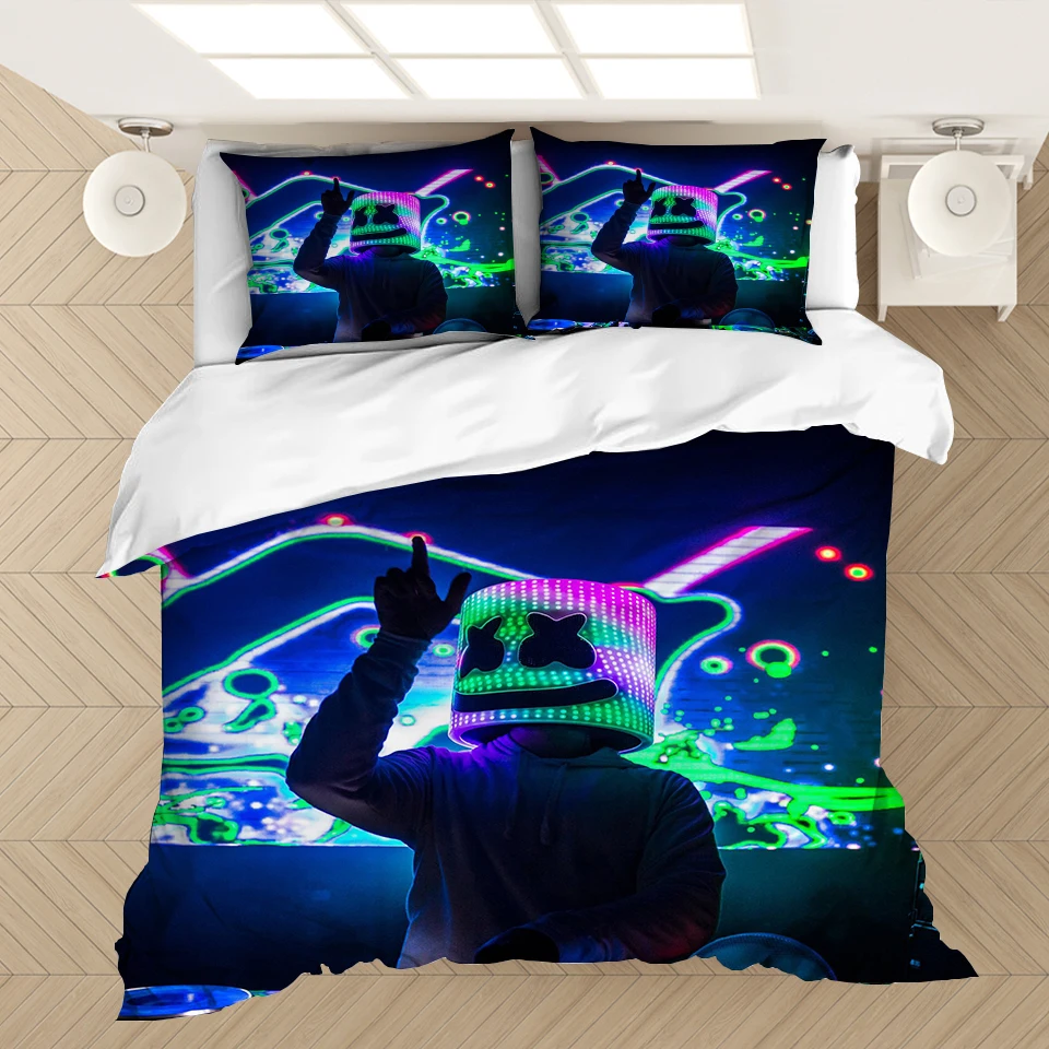 Цифровая печать t dj 3D комплект постельного белья Печатный пододеяльник набор королева король двойной размер