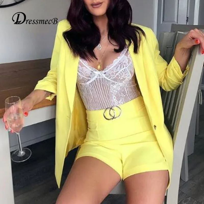 Женский Повседневный комплект из двух предметов DRESSMECB Топ с длинным рукавом и v