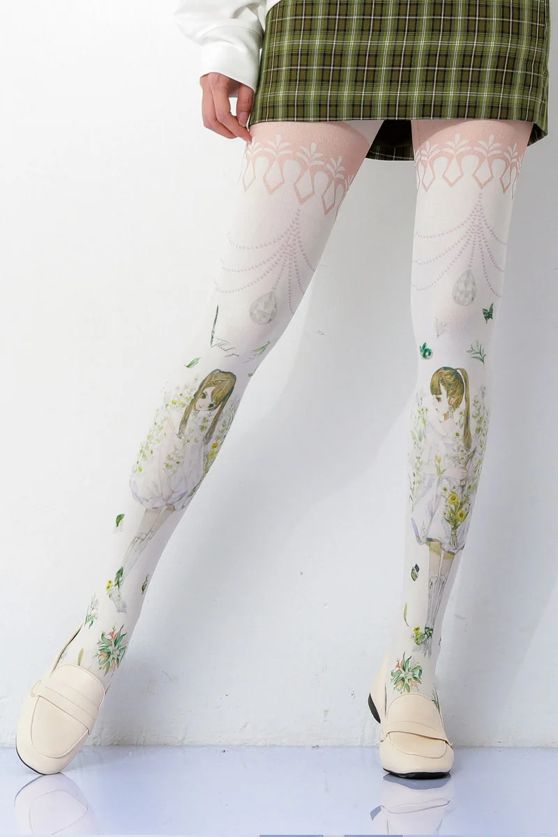 Anime Cool Printed Women Pantyhose 