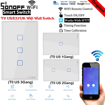 

Sonoff T0 EU/US Remote Light eWelink IFTTT Control Smart Switch Smart Home Wall Light Wireless Controller Switch LED Lamp Alexa