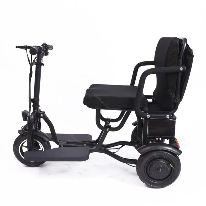 10 Inch Electric Tricycle Scooter Three Wheels Electric Scooters 36V/48V 300W/350W Disabled/Elderly Folding Electric Scooter