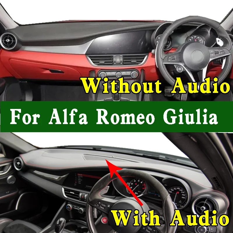 Per Alfa Romeo Giulia Milano Quadrifoglio 952 2017-21 Dash Mat Cruscotto Copertura Cruscotto Cruscotto Pad Anti-Sporco Tappetino Cruscotto
