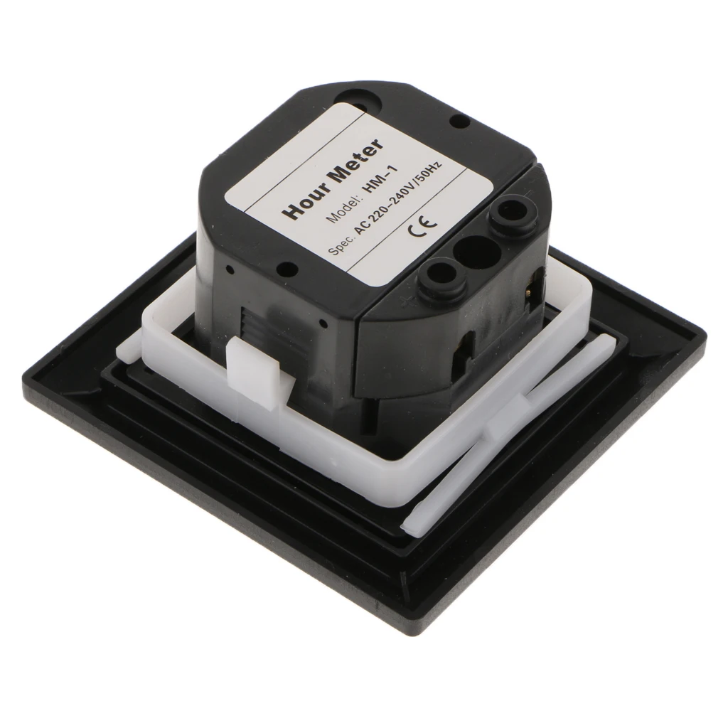 Timer Square Counter Digital Non-resettable Hour Meter Gauge AC220-240V 50Hz
