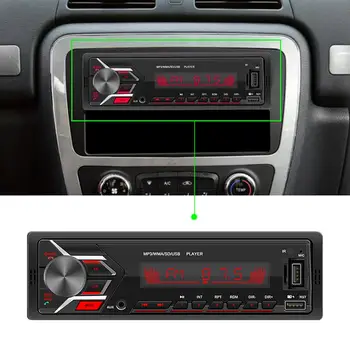 

Universal Car Multicolor Light Dual Bluetooth 4.0 FM Radio TF Card MP3 Audio Player Car Audio Interior Portable Accessories