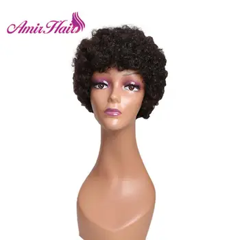 

Amir Short Afro Kinky Curly Wig Short synthetic wig Black Color High temperature Fiber Wig for American Africa Women