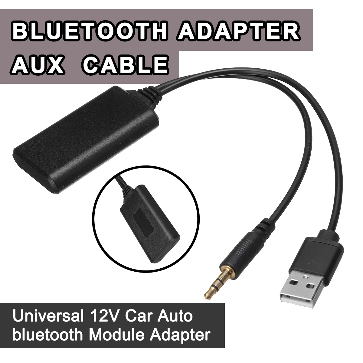 Универсальный автомобильный bluetooth-адаптер 12 В беспроводной Радио Стерео AUX-IN