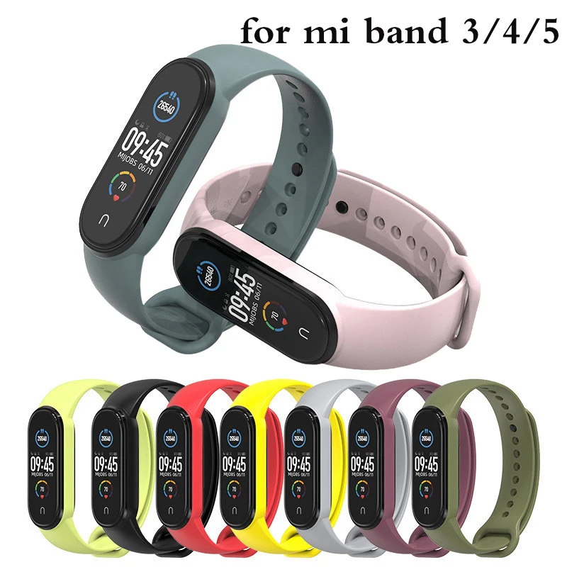 

Bracelet Strap for Xiaomi mi band 5 4 3 Strap Silicone Wristband Replacement Strap for mi band 4 3 5 Bracelet Smart Watch