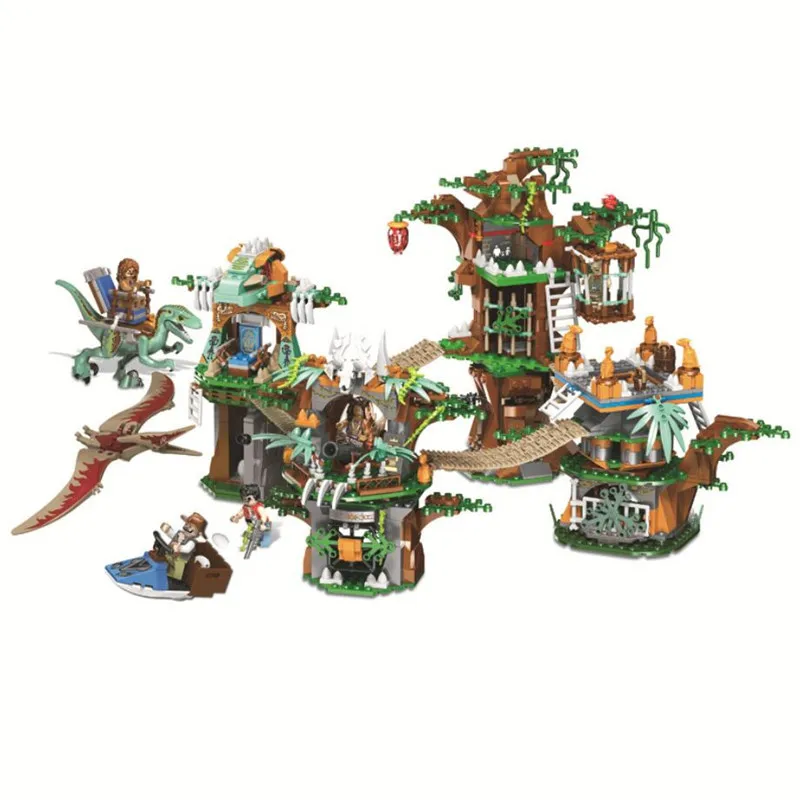 

New Jurassic World Park 2 Dinosaur Raptor Protection Zone Set Legoinglys Building Blocks Bricks Kids Toys Gifts Juguetes