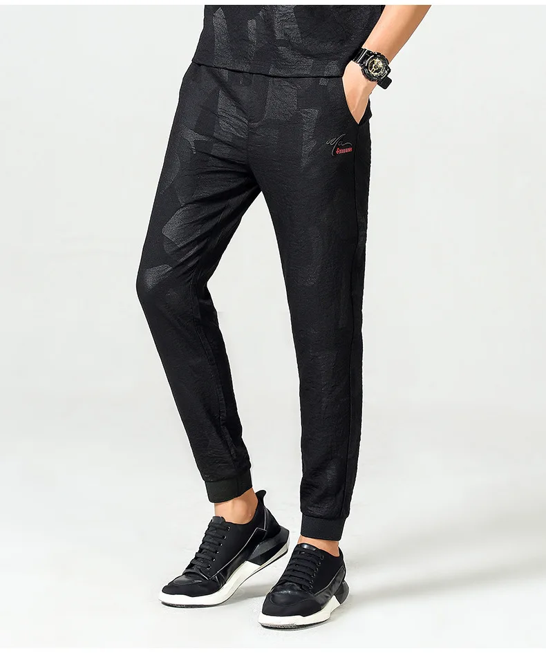 

Joggers Black Men's Harem Pants Fitness Casual Ankle-Length Mens Trousers Summer Streetwear Men Hip Hop Fashion Skinny Sweatpant