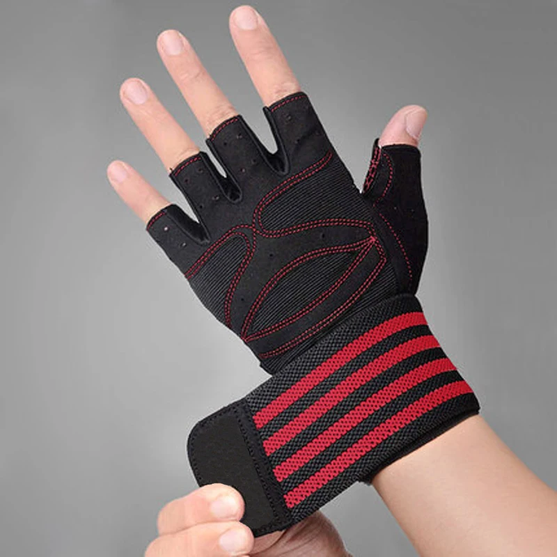 Red gym gloves