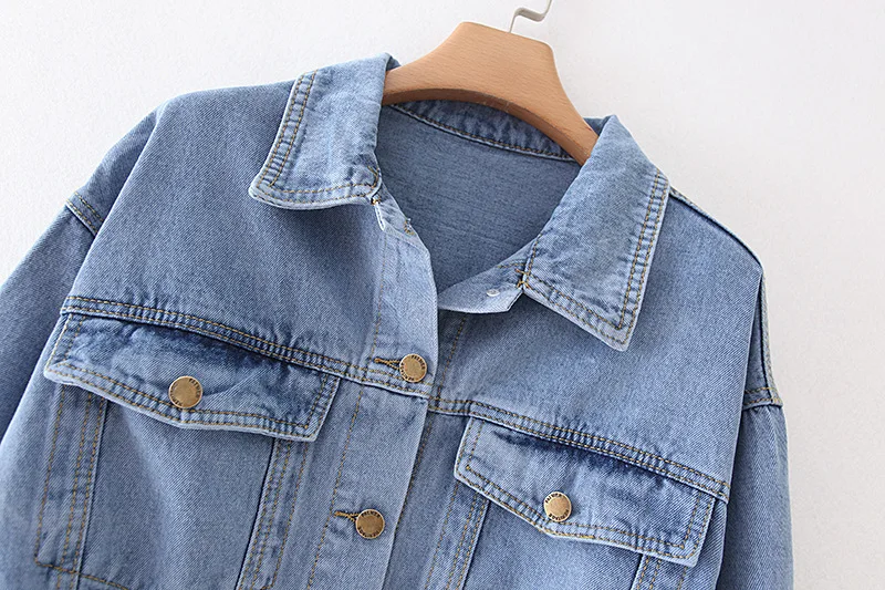 

Western Style WOMEN'S Dress 2019 Spring And Autumn New Style Five-pointed Star Back Tassels Jeans Coat