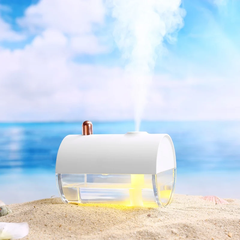 Mini Boat Air Humidifier USB Aromatherapy Oil Diffuser Lamp Light Mist Maker Ultrasonic Humidification For Home Office Car