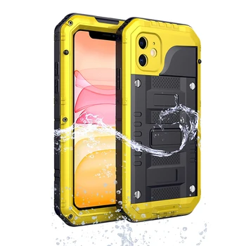 

Armored Element Design Case For Apple iPhone SE 2 8 7 6S 6 Plus 11 Pro Aluminum Silicone Military Heavy Duty Phone Cases Shell