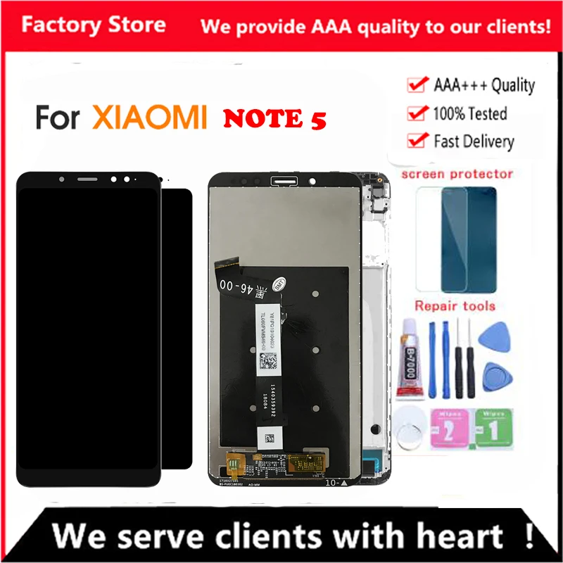 

for Xiaomi Redmi Note 5 lcd Original display Digitizer assembly with Frame for Redmi Note 5 pro display Replacement Repair Parts