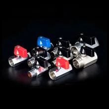 Стиль многоцелевой мини латунный шаровой клапан 1/2 1/" 1/8" Мужской и Женский Воздушный компрессор регулирующие клапаны для масляной воды