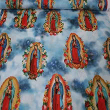 45X110 см, Корейская импортная хлопковая ткань с принтом святых, одежда для мальчиков, домашняя сумка, чехол для подушки, Sewing-BK728