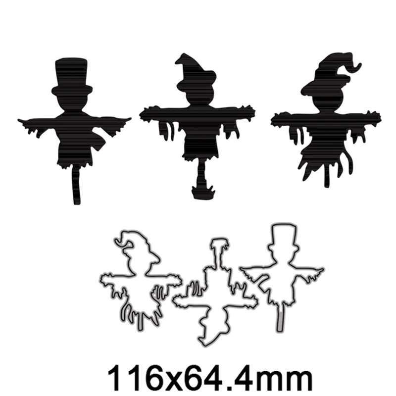 

Happy Halloween scarecrow Metal Cutting Dies Stencils for DIY Scrapbooking photo album Season Embossing DIY Paper Cards 2021 new