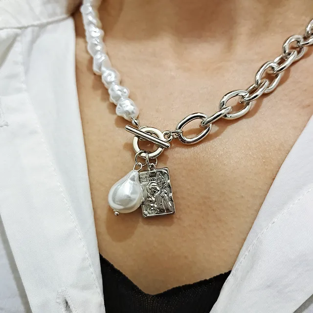 pearl lock pendant necklace 2