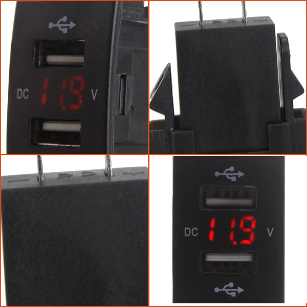 12 В 24 в двойной USB Автомобильное зарядное устройство светодиодный вольтметр Разъем Авто адаптер для Honda CIVIC CROSSTOUR CRV ODYSSEY