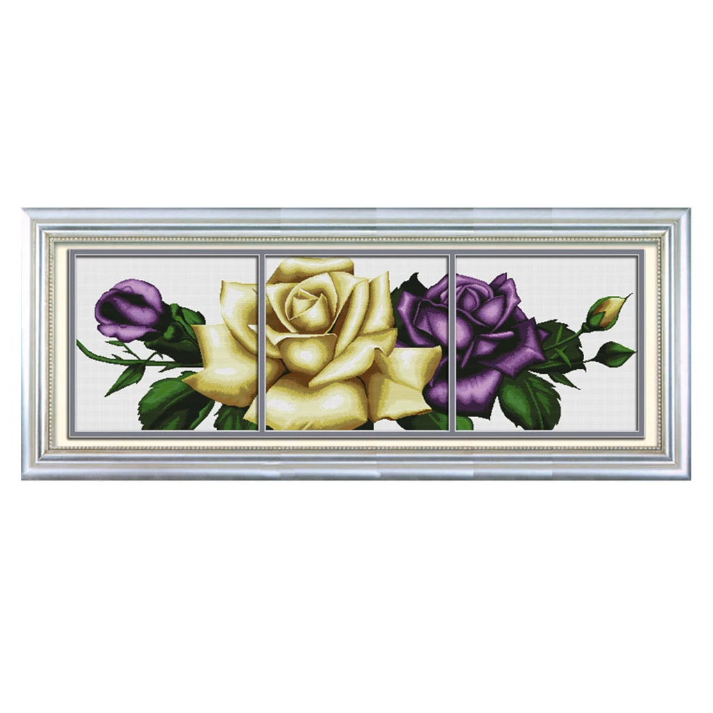 

NAIYUE Diamond Painting Dimension Crafts Stamped Cross Stitch Kits Rose Pattern Embroidery Package Home Decor Gift