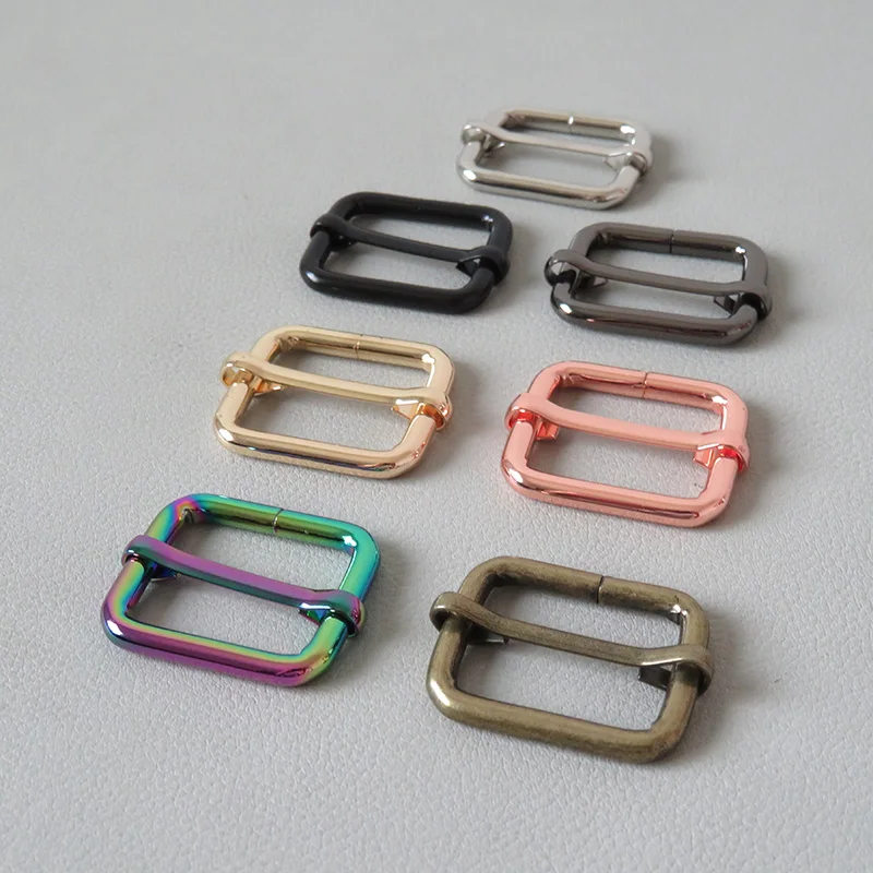 

50Pcs/Lot 25mm Webbing Metal Buckle Adjuster Slider For Bag Straps Loop Hardware Dog Collar Backpack Adjustable Clasp Accessory