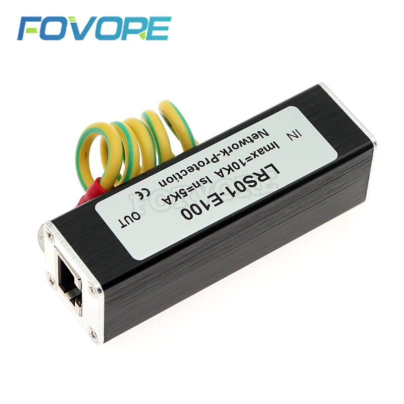 Lightning arrester computer single Network equipment monitoring signal RJ45 lightning protector arrester