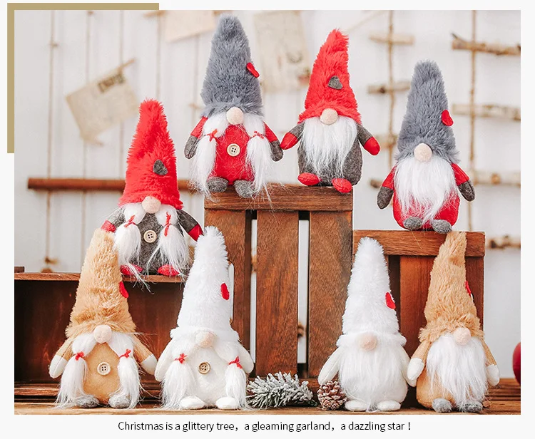 Ручной работы, Шведский гном, скандинавский Tomte, Юле Санта Нисс, плюшевый эльф игрушка, домашний декор, настольное украшение, рождественские украшения