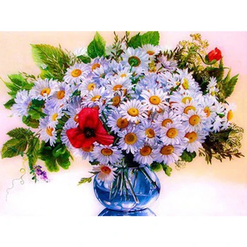 

Full 5D Diy Daimond Painting Cross-stitch Daisy 3D Diamond Painting Full Rhinestones Paintings Embroidery Flowers