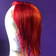 Remy Forte-mechones de pelo ondulado con cierre pelo Remy Rubio naranja 3 4 mechones con cierre extensiones de pelo ondulado mechones brasileños Fast USA