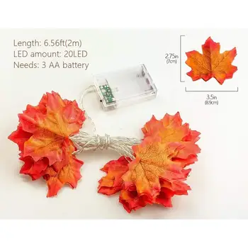 

Autumn Leaves Fairy String Fairy String Light Fairy Light Outdoor Festival Wedding 6M Landscape Lamp Xmas Decor Romantic Yard