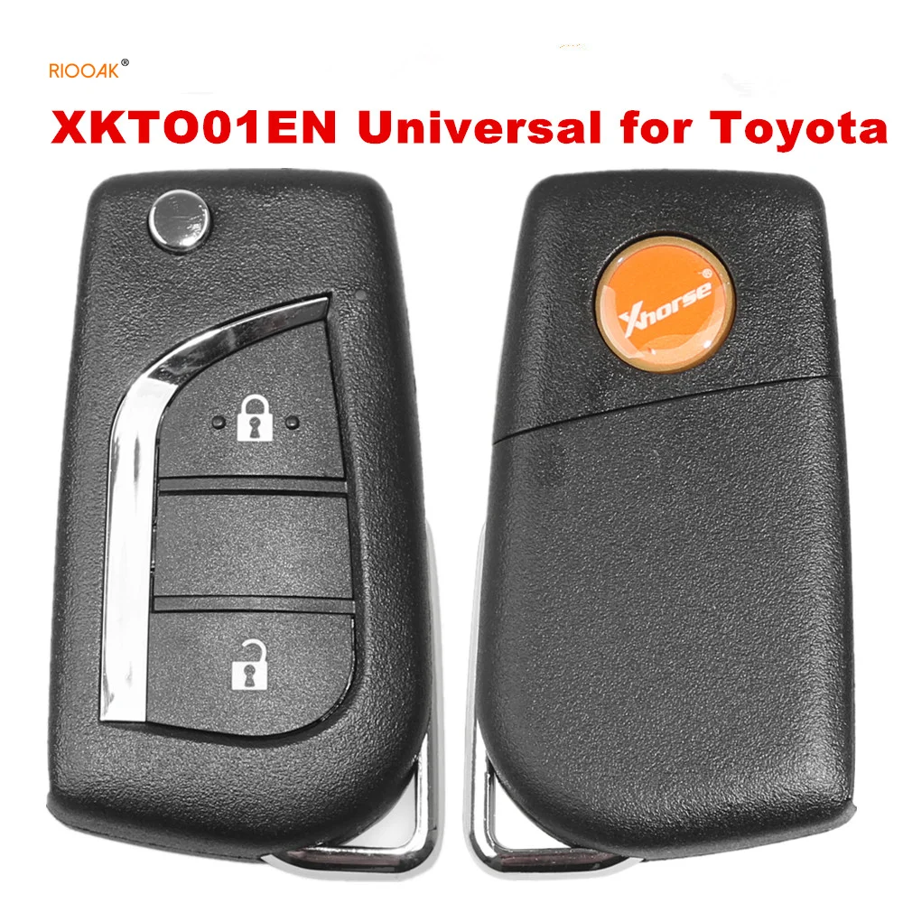 RIOOAK XHORSE XKTO01EN Universal Remote Key for Toyota 2 Buttons for VVDI Key Tool and VVDI2 (English Version) locksmith tools